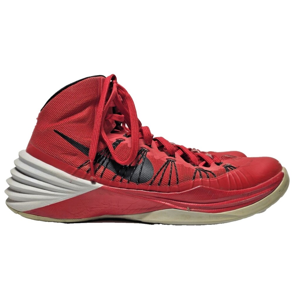 Nike Hyperdunk 2013 Mens Size 10.5 Red Gray High Top Basketball Shoes 599537-600 - Picture 4 of 10